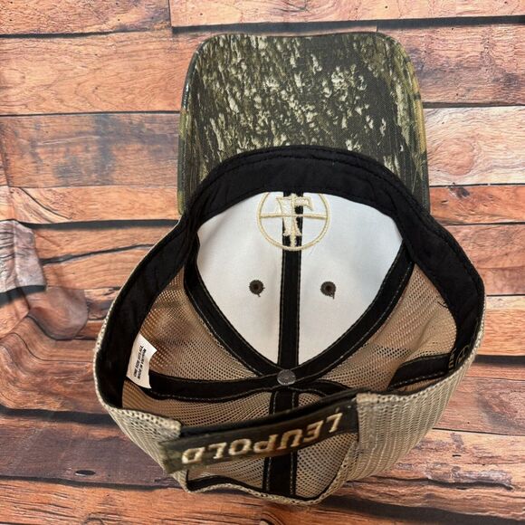 Leupold Optics Hat Cap Scope Logo Camouflage Adjustable H & L Strapback Signed - Picture 5 of 10